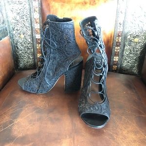 Laurence Dacade Nelly Lace Lace- Up Booties